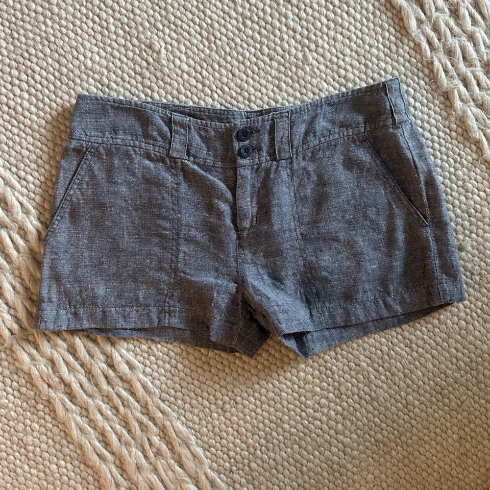 Island Company linen shorts, navy, size small